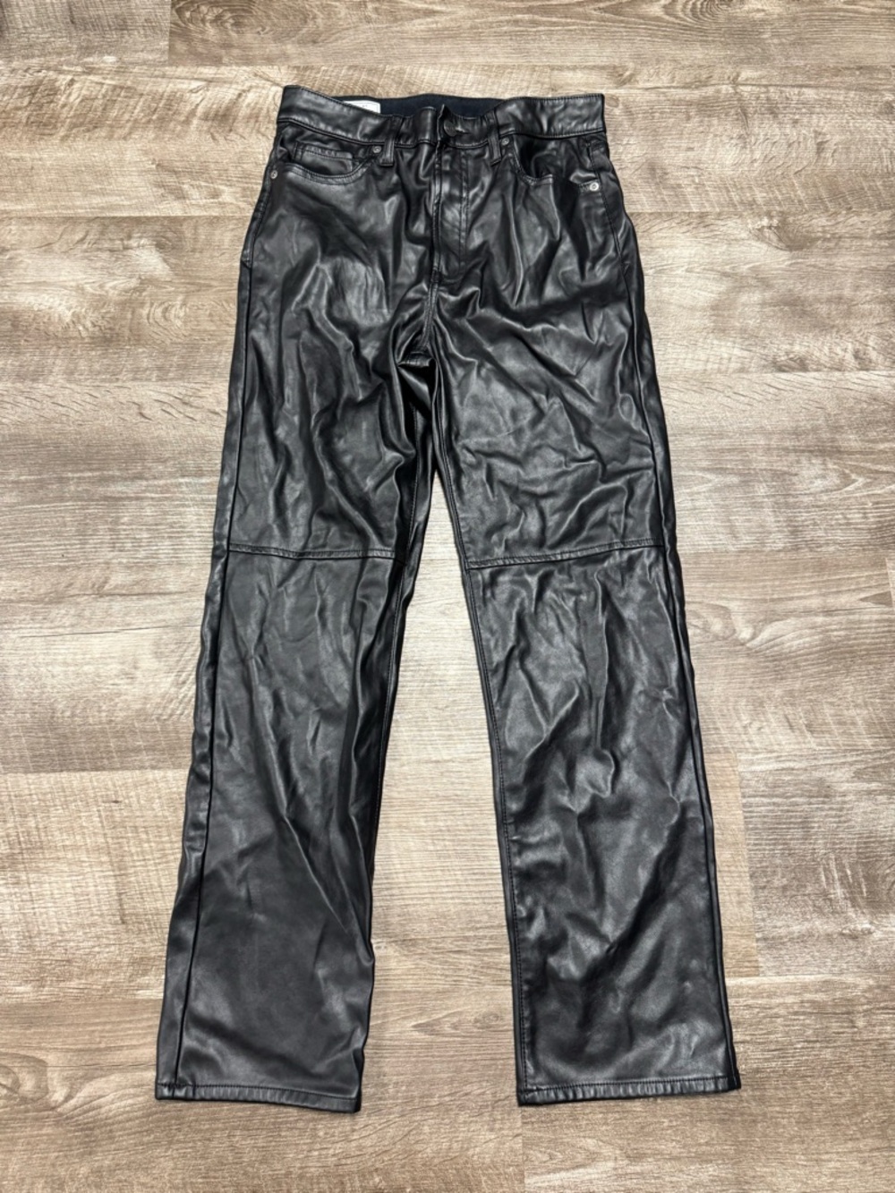 GAP Cheeky Straight Sky High Faux Leather Pants Size 28/6